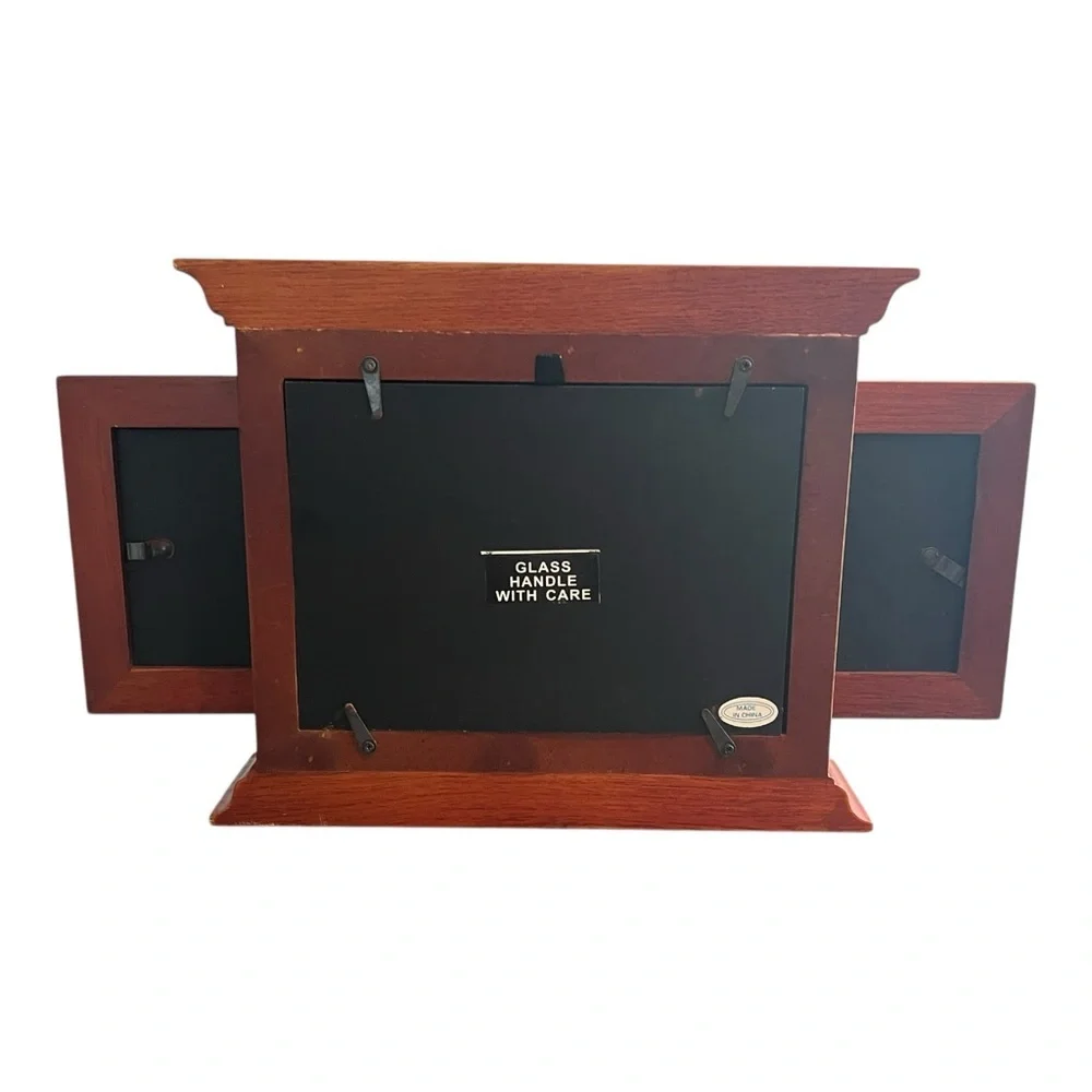 Wood Triple Photo Frame